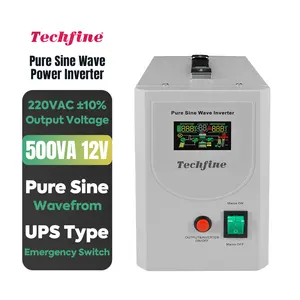 Onduleur personnalisé 12V DC à AC 220V, onduleur 500va 300w à onde sinusoïdale Pure UPS pour appareils inductifs
