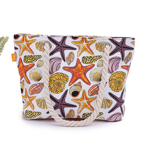 Sac fourre-tout en toile de coton de qualité supérieure, durable, tendance, écologique, avec logo personnalisé, fermeture éclair, offre directe d'usine, impression personnalisée complète, patchwork - Product Image 1
