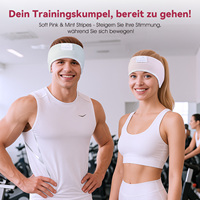 Écouteurs bandeau 5.4Sports anti-transpiration avec contrôle des cheveux et son HD pour la course, l'entraînement et le quotidien