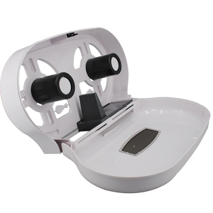 Distributeur de papier <span class=keywords><strong>toilette</strong></span> mural moderne en plastique ABS blanc à double rouleau de grande taille pour usage hôtelier CD-8032A - Product Image 3