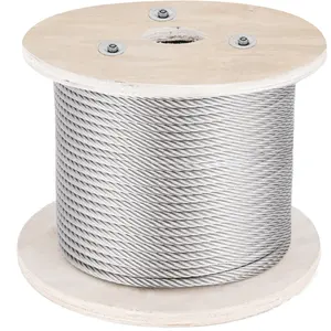 Câble métallique en acier inoxydable Câble métallique galvanisé 1x19 Construction Acier à haute teneur en carbone, fil d'acier galvanisé