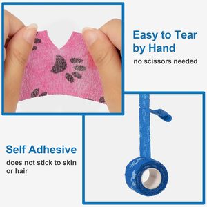 <b>For</b> the Person or the Pets Cat Dogs <b>Horse</b> and Other Animal Adhesive <b>Wrap</b> Bandage <b>Vet</b> Tape <b>Wrap</b> Dog Cat Bandage - Product Image 4