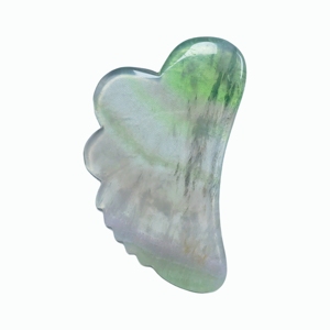 Plaque de Gua Sha en Fluorite Verte Dentée de Forme Irrégulière pour Soins de la Peau à Domicile, Outil en Pierre Précieuse pour le Massage et le Grattage des Points d'Acupuncture - Product Image 2