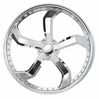 Nouvelles jantes en alliage d'aluminium forgé à 5 branches, à profil profond, finition noir mat, 26 pouces, haute performance tout-terrain pour grands SUV