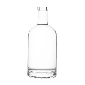 Hochwertige transparente Whisky Liquor Glasflasche zum Verkauf