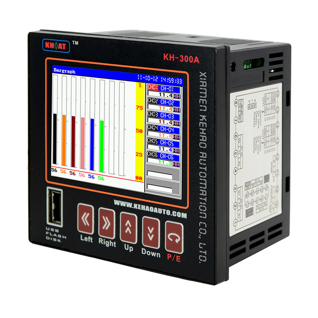 KH300AG Kehao OEM Customizable Universal Digital Multi-Channel Color Display Paperless Chart Recorder USB for Pressure