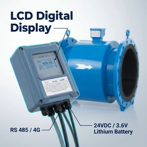 Débitmètre M12 à haute stabilité avec alarme de panne pour le commerce et la mesure d'eau à usage intensif - Product Image 2