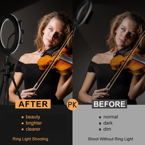 Dimmable 20/21/22 pouces photographie vidéo Photo anneau lumineux Kit d'éclairage téléphone trépied Led anneau lumineux avec télécommande - Product Image 6
