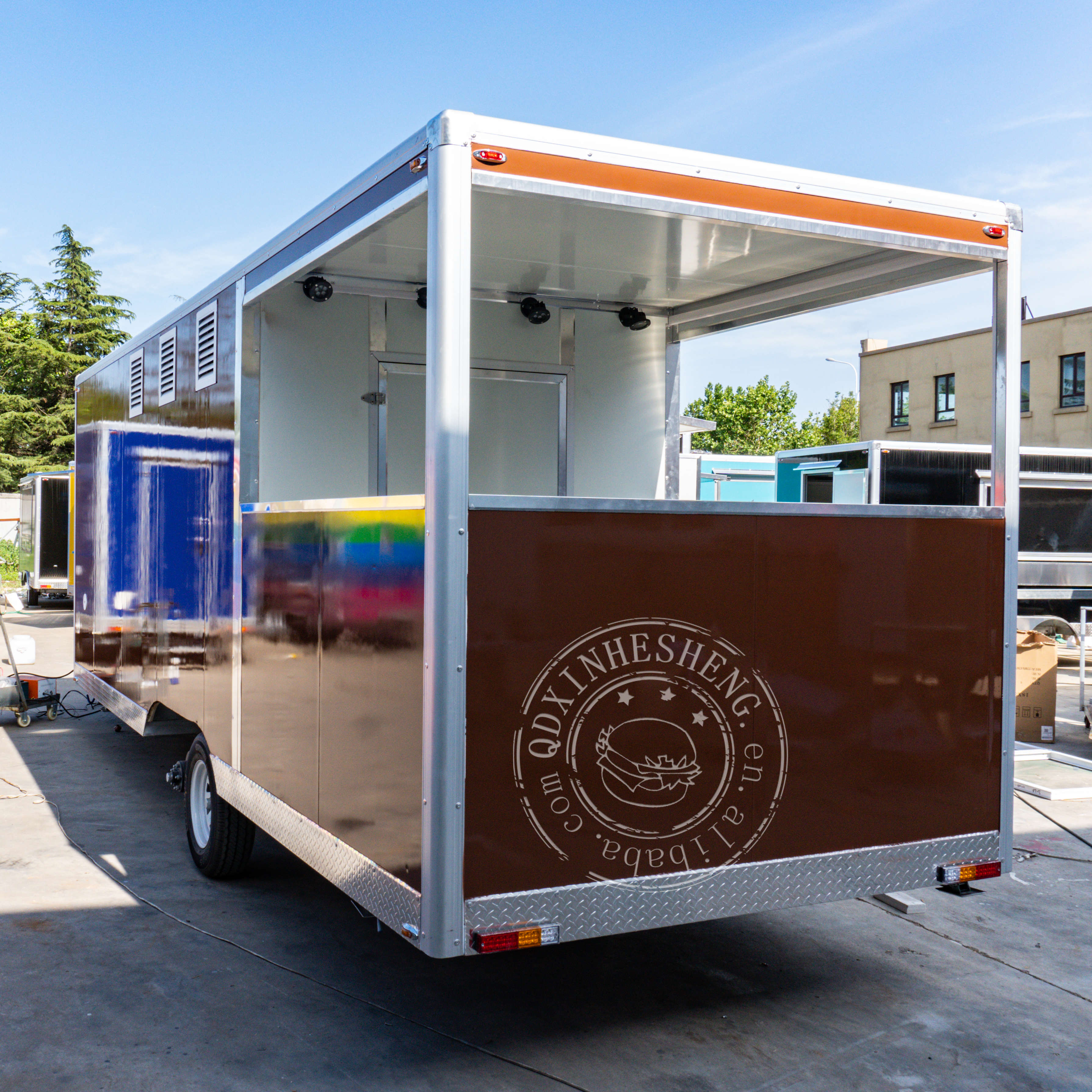 bbq food trailer with porch