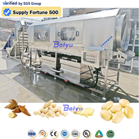Baiyu industriële roterende trommel automatische wasmachine voor het reinigen van fruit, maïs, cassave, wortelgroenten met ozonsterilisatie