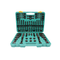 Kit de serrage combiné en acier de 58 pièces pour machine à fraiser, ensemble de fixation pour plaque de pressage à rainure en T avec finition oxyde noir