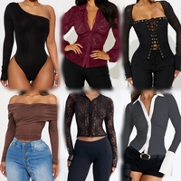 Lots en Gros Mixtes de Vêtements d'Occasion pour Femmes : Hauts d'Automne et d'Hiver, Cardigans Tricotés à Manches Longues et Chemises – Stock Direct Usine