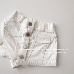 Pantaloncini Estivi per <span class=keywords><strong>Bambina</strong></span> 2026, <span class=keywords><strong>Shorts</strong></span> con Bottoni <span class=keywords><strong>Bianchi</strong></span> e Neri per Bambine e Ragazze - Product Image 6