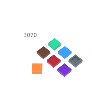 Blocs de construction en sac 50PCS avec code 3070, carreaux de céramique plats 1x1, matériau ABS compatible avec les grandes marques, plusieurs couleurs - Product Image 3