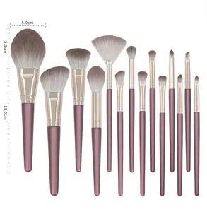 BUEYA 14PCS Wholesale PURPLE directly provided for makeup brushes soft hair natural beauty concealer Cosmetic LOGO