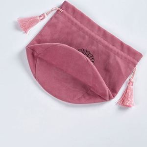 Pochette Cadeau Ronde en Velours avec Cordon de Serrage, Sac à Bijoux en Velours à Pompon, Emballage pour Bougie en Pot Parfumée - Product Image 2