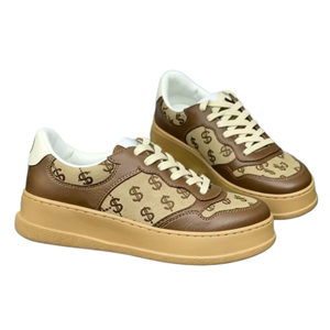 Chaussures de skate à plateforme de haute qualité pour hommes et femmes, baskets tendance en cuir, chaussures de marche, chaussures décontractées pour femmes - Product Image 1