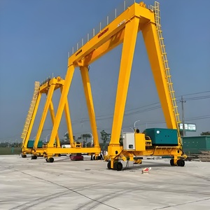 Grue à portique électrique dédiée de 5 tonnes montée sur pneus pour travaux de construction et poutres en béton - Product Image 4