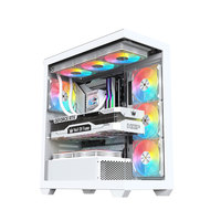 Boîtier PC ATX GALAX Aurora 3 Dual Chamber Mid Tower avec verre trempé, panoramique sans soudure, RGB Gaming, noir, en stock
