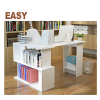 Offre Spéciale L en forme DE Coin Ordinateur de Bureau PC Table Travail À Domicile Bureau 120CM ÉTUDE Table Avec Étagère