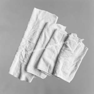 Chiffons en coton pur multi-usages, blancs, pour le nettoyage industriel, les ateliers, les garages et les tâches de nettoyage - Product Image 1