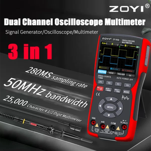 ZOYI ZT703S 3in1 <strong>Digital</strong> Multimeter 50MHz Bandwidth 280MS/s Rate PC Waveform Data Storage <strong>Dual</strong> <strong>Oscilloscope</strong> Signal Generator - Product Image 4