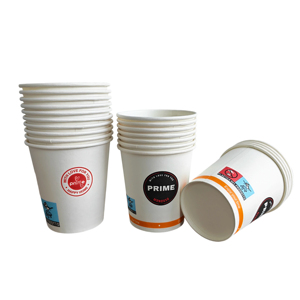 Gobelet en papier avec paille pour boissons chaudes, tasses à café personnalisées imprimées, gobelet en papier jetable à paroi simple avec couvercles - Product Image 3