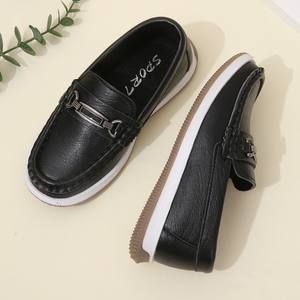 Zapatos de vestir informales para niños, cómodas suelas blandas, mocasines antideslizantes, diseño plano para la escuela o el verano de primavera - Product Image 1