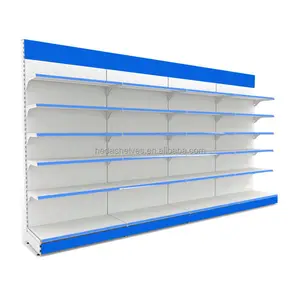 Shop Rack Commercial Metal Supermarket Rack Display Stand Heavy Duty Shop Shelving For Convenience Store Grocery OEM Supplier
