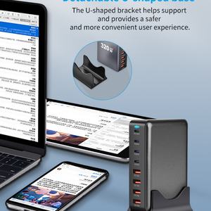 Estación de Carga Rápida Multipuerto GaN de 320W 440W 500W 4C4A 5C3A para Laptop, iPhone 16 15 14, Adaptador de Escritorio - Product Image 2