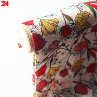 Lzquesn-tissu imprimé en perles, textile en Polyester uni avec motif Floral, en mousseline de soie, pour doublure de robe