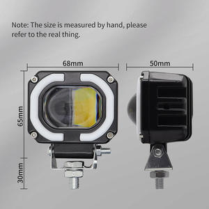 ไฟสปอร์ตไลท์ LED Xtx 4 นิ้ว 30W ทรงสี่เหลี่ยม สีฟ้า พร้อมไฟ Angle Eyes สำหรับรถยนต์ รถจักรยานยนต์ เลนส์สามสี ความสว่างสูงพิเศษ 20000LM 12V - Product Image 2