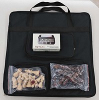 Sac de jeu d'échecs en bois de toile de haute qualité avec intérieur rembourré pour emballer des pièces d'échecs en bois, planche, horloge, livre