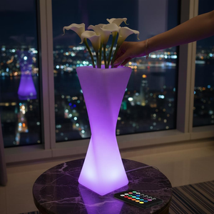 屋内外兼用LEDグローロトモールド植木鉢プランター花瓶照明サプライヤー - Product Image 1