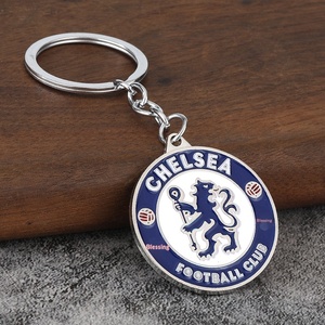 พวงกุญแจรูปโล่ทรงกลมโลหะผสมสังกะสีลายบาร์เซโลน่าสีสันสดใสสำหรับลิเวอร์พูล อาร์เซนอล เชลซี สำหรับแฟนฟุตบอล - Product Image 4