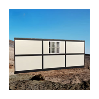 Maison de conteneur pliable de 20 pieds, bureau, appartement, maison préfabriquée modulaire, petite maison moderne, design moderne, acier galvanisé, prix bas