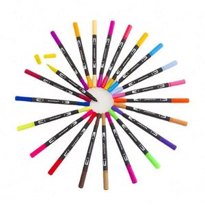 24 Art Water Color 1-2mm <b>Brush</b> Painting Pen Marker Packaged Paper Cylinder Tube 24 Art Water Color 1-2mm <b>Brush</b> Painting Marker - Product Image 5
