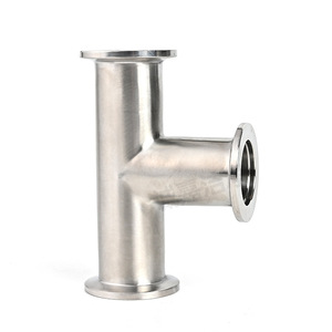 Conector en T de vacío Chengjia Kf de acero inoxidable 304 de diámetro igual, horizontal, para sistema de vacío - Product Image 2