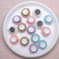 Lote de 100 Piezas de Mini Tazas de Café de Resina 3D de 20*13MM con Plato para Decoración de Mesa de Cocina de Casa de Muñecas, Manualidades