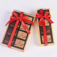 Cajas de Embalaje de Cartón de Grado Alimenticio Ecológicas Personalizadas de Fábrica de Alta Calidad con Tapa Transparente de PVC para Chocolate