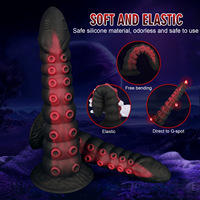 Nouveau Grand Plug Anal Tentacule de Pieuvre à Grandes Granules et Ventouse, Dilatateur Anal pour Homme et Femme, Jouet Sexuel de Massage en Silicone pour Adulte