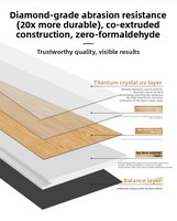 Plancher SPC à verrouillage 100 % étanche, épaisseur 10 mm, écologique, à lattes larges, résistant à l'usure, pour usage intérieur : cuisines, supermarchés, gymnases, centres commerciaux