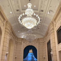 Luminaires de style européen, lustres modernes pour restaurants, luminaires luxueux pour bâtiments en duplex, villas, hôtels, escaliers, luminaires en cristal