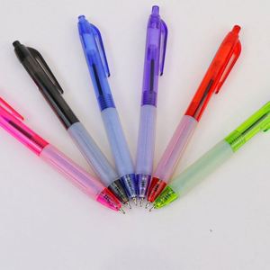 Hot Selling Logo Custom Multiple Colors Retractable Soft Touch Plastic Click 6-<b>Color</b> 0.5mm 0.7mm Ballpoint <b>Pen</b> With Fine Point - Product Image 4