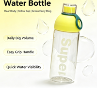 Botol Air Kaca Borosilikat Modern Kapasitas Besar, Mug Perjalanan Custom dengan Tutup Ulir Anti Bocor, Desain Cetak Huruf