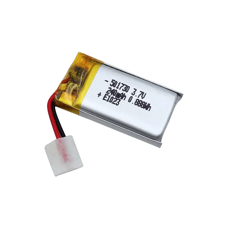 Hoge Kwaliteit Oplaadbare Kleine Batterij 3.7V 501730 240Mah Li-Polymeer Batterijen 240Mah Voor Mp3 Mp4 Etc