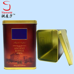 Caja de <span class=keywords><strong>Metal</strong></span> Personalizada con Logotipo, Caja Cuadrada de Hojalata para Dulces, Galletas, Chocolate, Té, Café, con Tapa - Product Image 1