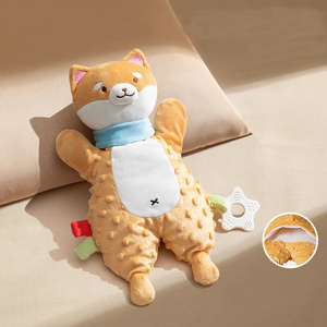 Juguetes para Calmar al Bebé, Muñeco <span class=keywords><strong>de</strong></span> Perro Corgi, Consolador para Dormir, Juguetes <span class=keywords><strong>de</strong></span> Peluche Suaves con Campana Integrada, Material Seguro y No Tóxico, Masticable - Product Image 1