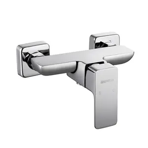 Modern style Single Lever Exposed Shower Mixer Valve Chrome Brass bath shower faucet