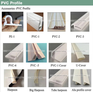 LeArt Stretch Ceiling Fabric Cloisons sèches Outil de <span class=keywords><strong>fixation</strong></span> Accessoires Cadre en plastique Pvc h F Profile Keel Channel - Product Image 2